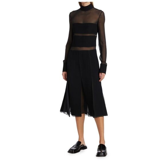 Proenza Schouler Textured Viscose Chiffon Dress size 8 - Picture 1 of 14